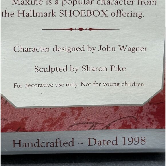 VTG 1998 Hallmark Keepsake Christmas Ornament "Maxine" Sledding w/Dog Floyd - Picture 8 of 9